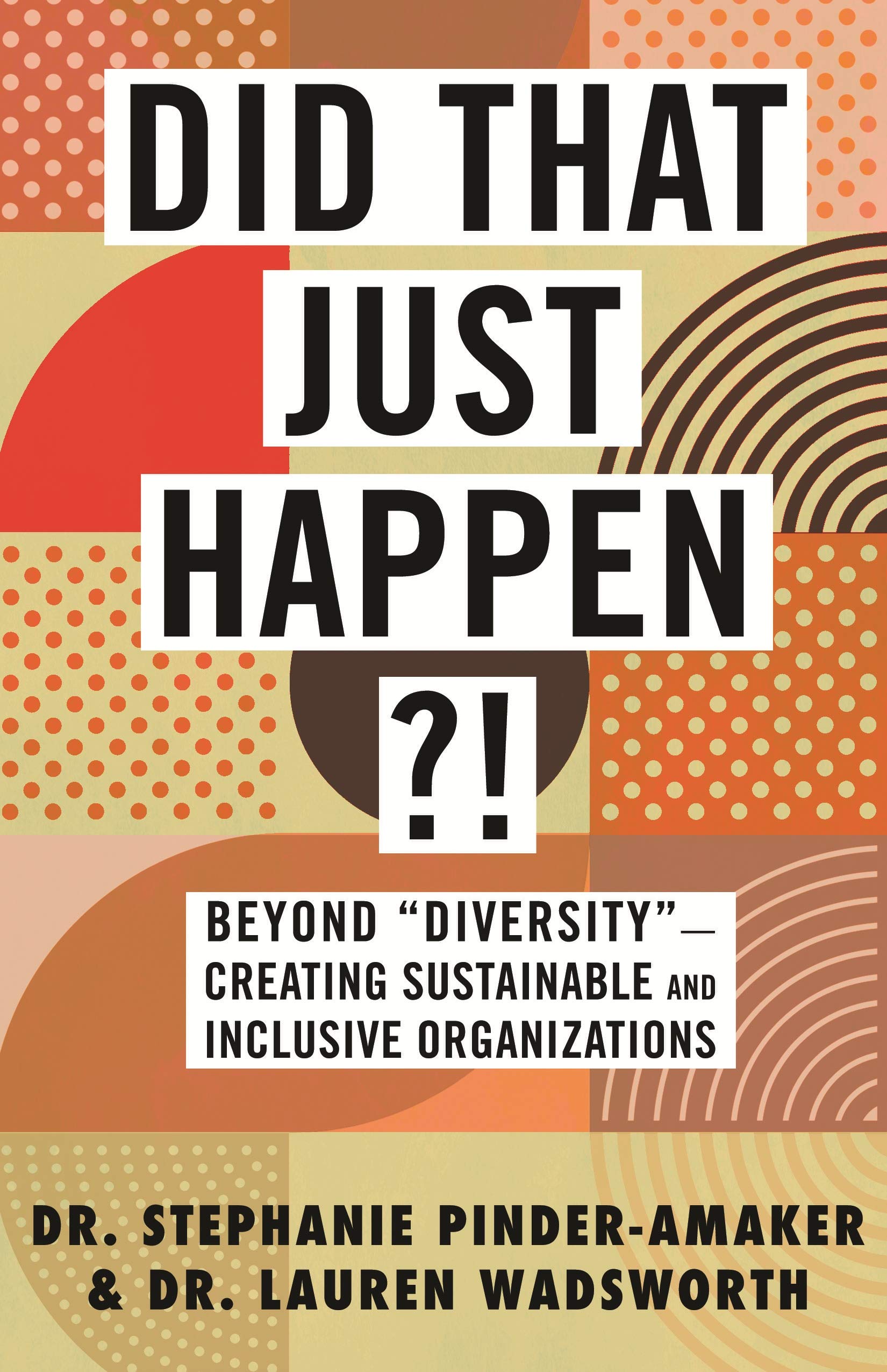 Did That Just Happen?!: Beyond “Diversity”―Creating Sustainable and Inclusive Organizations